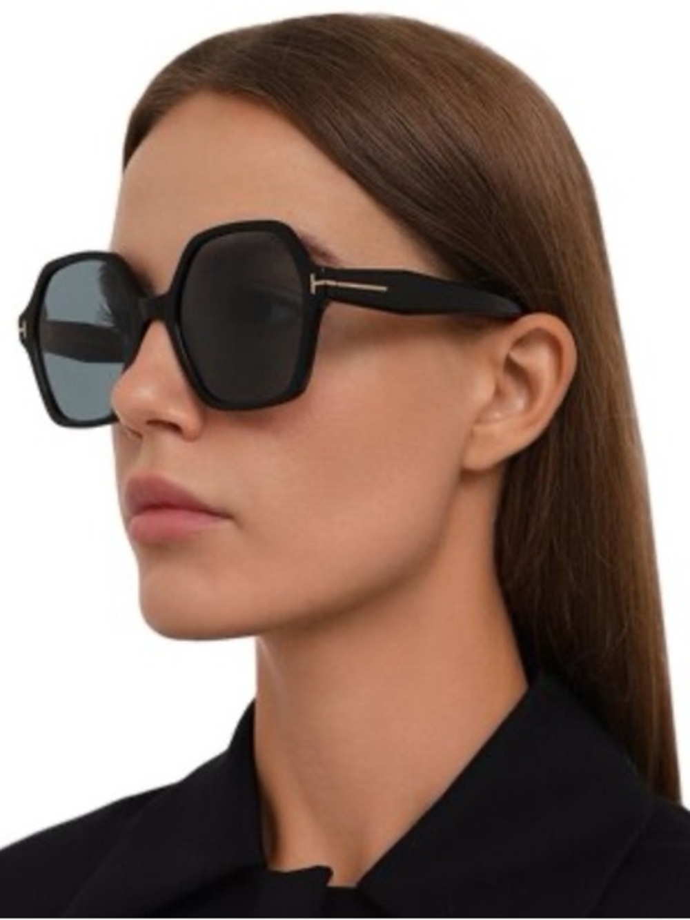 TOM FORD ROMY BLACK/SMOKE SUNGLASSES TF1032